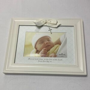 Hallmark Cream Photo Frame with Bow and Cross